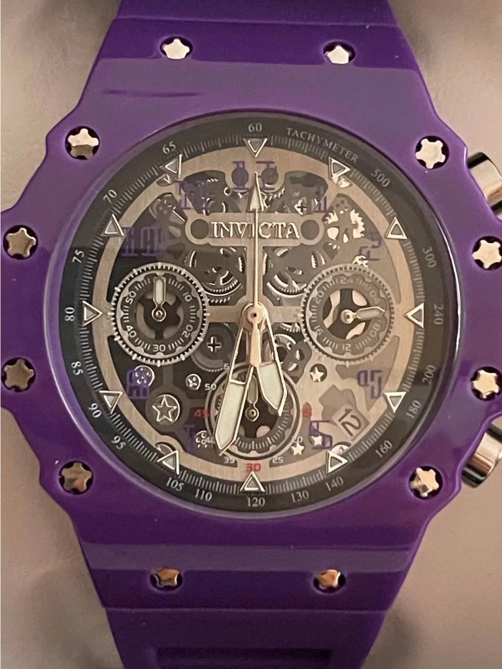 Invicta Racing Valyron Unisex Watch - 41mm, Purple (69625) new